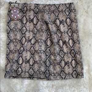 Women’s mini snake skin skirt